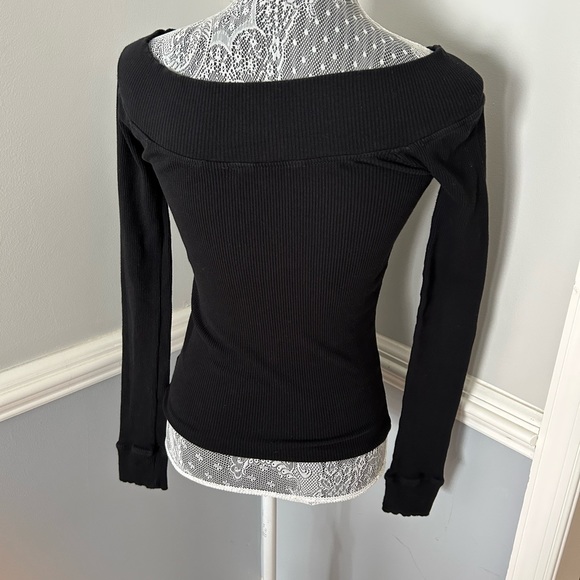 Free People 1/4 Zip Robbed a pack Top Size M - Picture 5 of 7